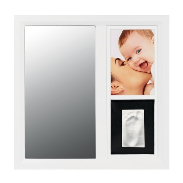 Baby Art Rama cu amprenta si oglinda white black