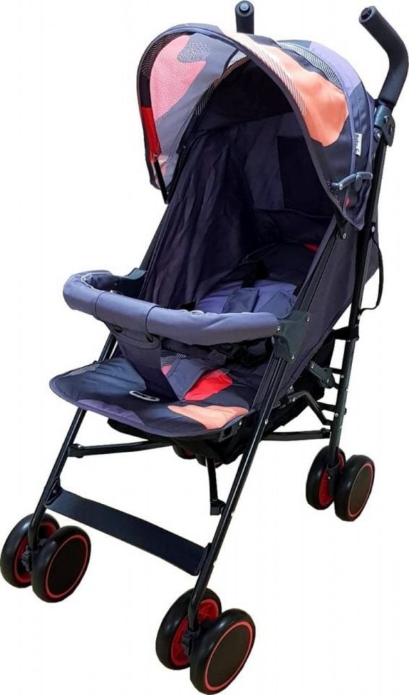 Baby Care Carucior pentru copii Pro 803 Camouflage Portocaliu pliere tip umbrela Sport Spatar reglabil in 7 trepte Pozitie somn Amortizoare Cadru din aluminiu