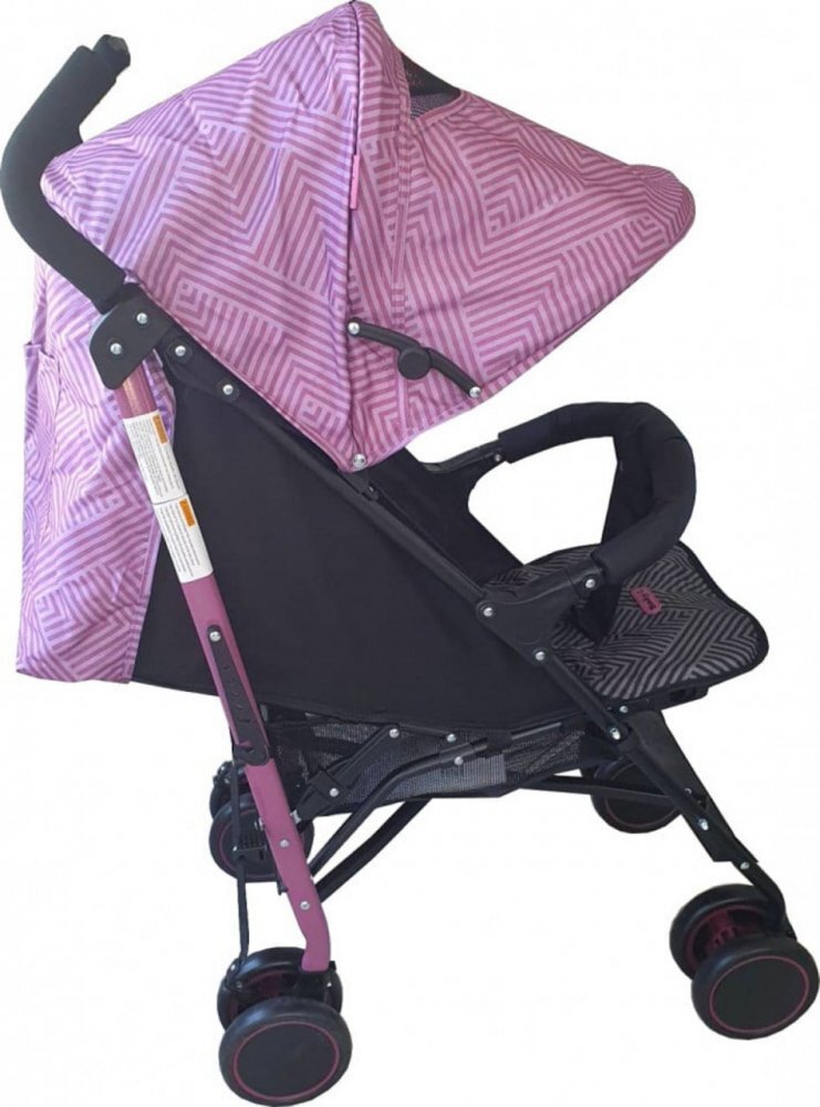 Baby Care Carucior pentru copii Pro 803B Fucsia cu imprimeu pliere tip umbrela Sport Spatar reglabil in 7 trepte Pozitie somn Amortizoare Cadru din aluminiu