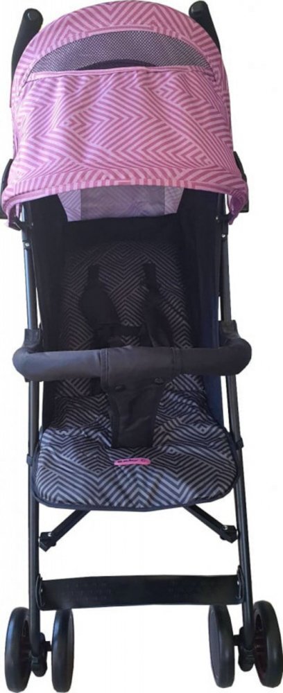 Baby Care Carucior pentru copii Pro 803B Fucsia cu imprimeu pliere tip umbrela Sport Spatar reglabil in 7 trepte Pozitie somn Amortizoare Cadru din aluminiu