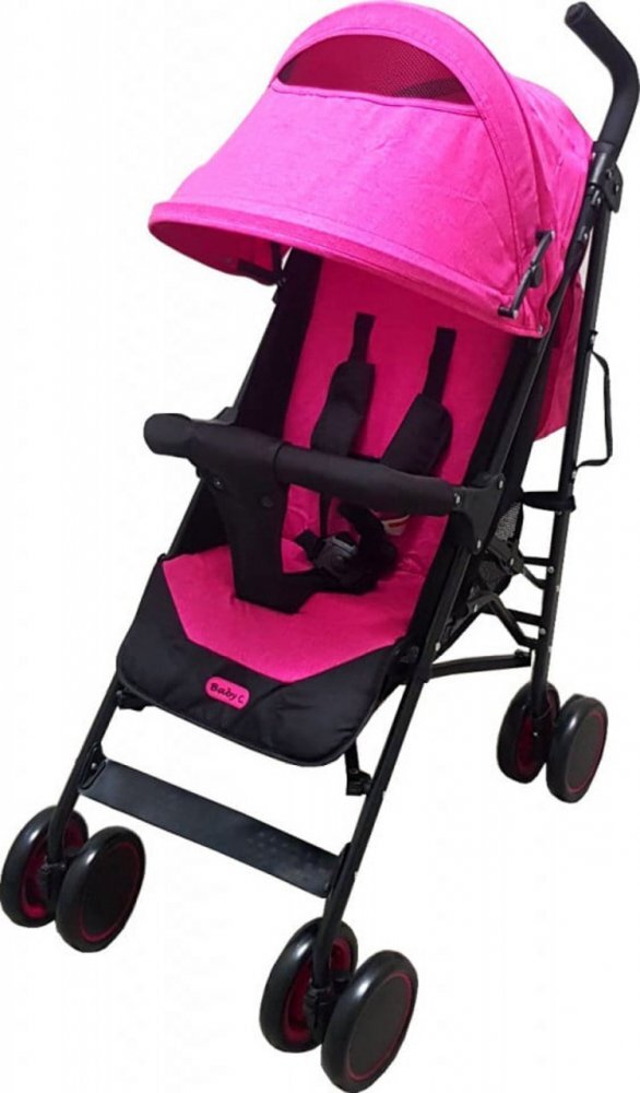 Baby Care Carucior pentru copii Pro 803B Fucsia pliere tip umbrela Sport Spatar reglabil in 7 trepte Pozitie somn Amortizoare Cadru din aluminiu