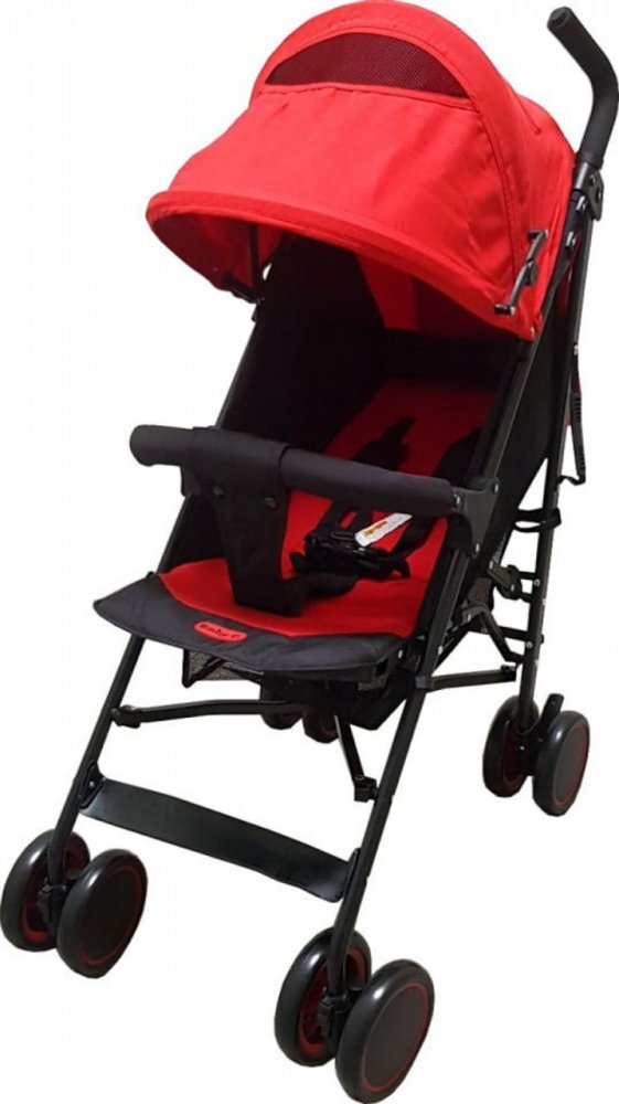 Baby Care Carucior pentru copii Pro 803B Rosu pliere tip umbrela Sport Spatar reglabil in 7 trepte Pozitie somn Amortizoare Cadru din aluminiu