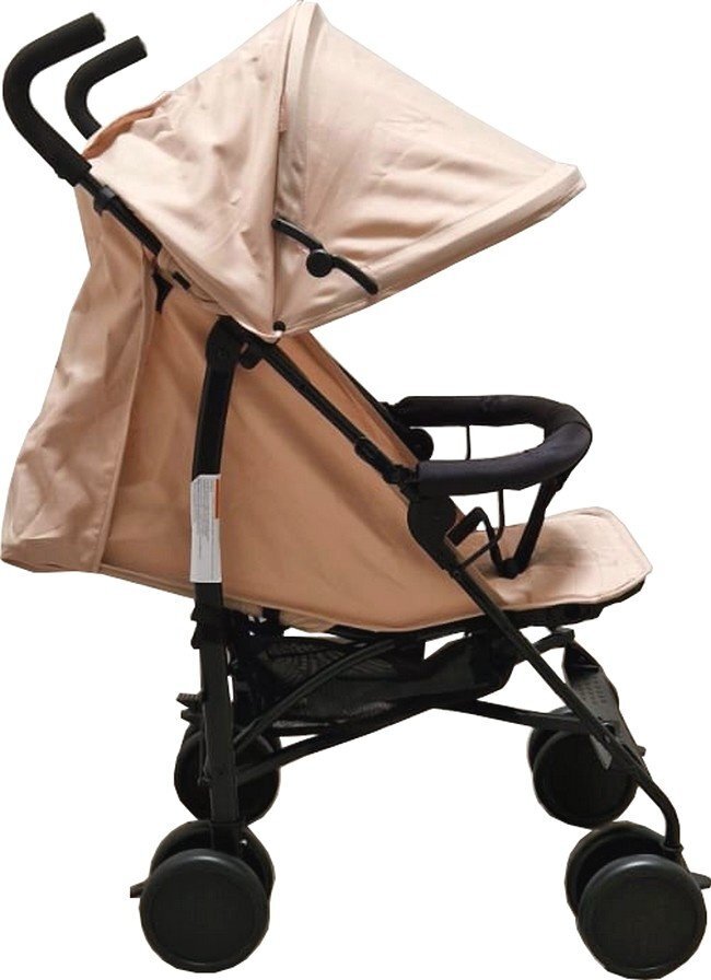 Baby Care Carucior pentru copii PRO 818B Beige sport tip umbrela Spatar reglabil in 7 trepte Pozitie somn Amortizoare Frana picior Pliabil