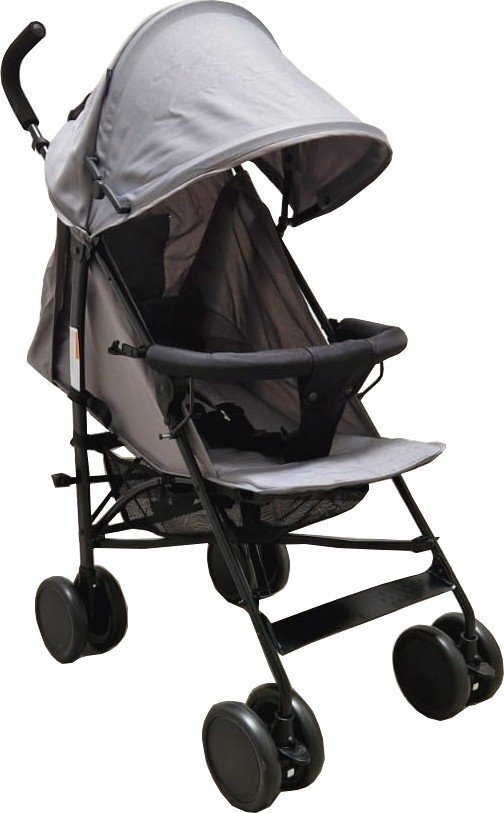 Baby Care Carucior pentru copii PRO 818B Gri sport tip umbrela Spatar reglabil in 7 trepte Pozitie somn Amortizoare Frana picior Pliabil