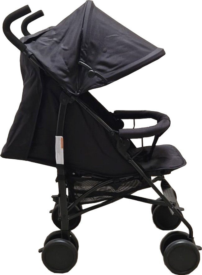 Baby Care Carucior pentru copii PRO 818B Negru sport tip umbrela Spatar reglabil in 7 trepte Pozitie somn Amortizoare Frana picior Pliabil