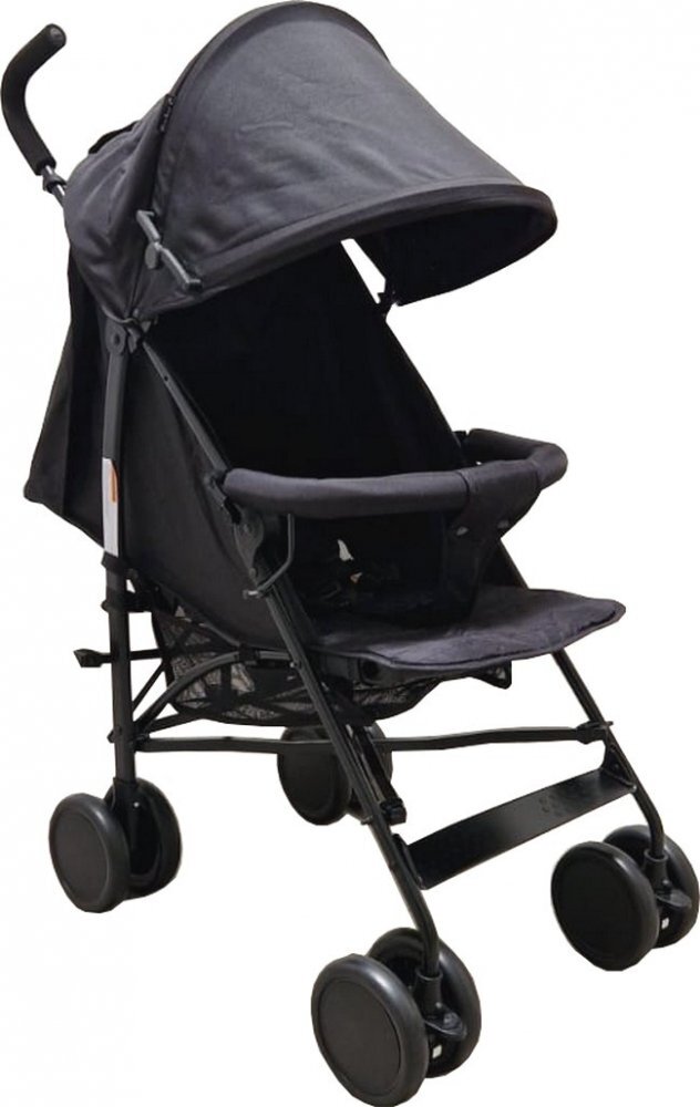 Baby Care Carucior pentru copii PRO 818B Negru sport tip umbrela Spatar reglabil in 7 trepte Pozitie somn Amortizoare Frana picior Pliabil