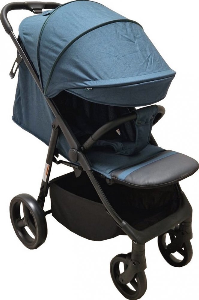 Baby Care Carucior pentru copii Pro S 508 Albastru Turquoise Cadru aluminiu Spatar reglabil in 3 trepte Husa picioare Frana picior Pliabil
