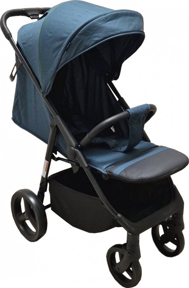 Baby Care Carucior pentru copii Pro S 508 Albastru Turquoise Cadru aluminiu Spatar reglabil in 3 trepte Husa picioare Frana picior Pliabil