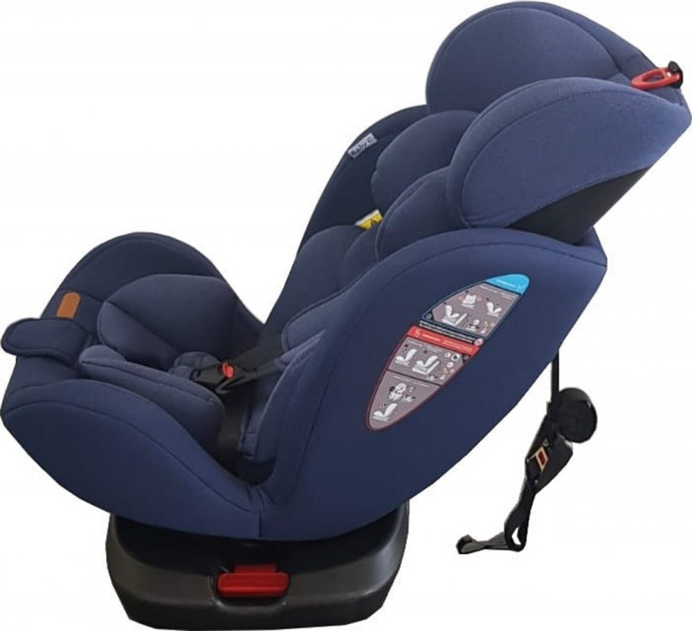 Baby Care Scaun auto cu isofix Motion Seat Albastru Rotire 360 grade 0-36 kg Tetiera reglabila Omologare R-129 i-Size Centura in 5 puncte
