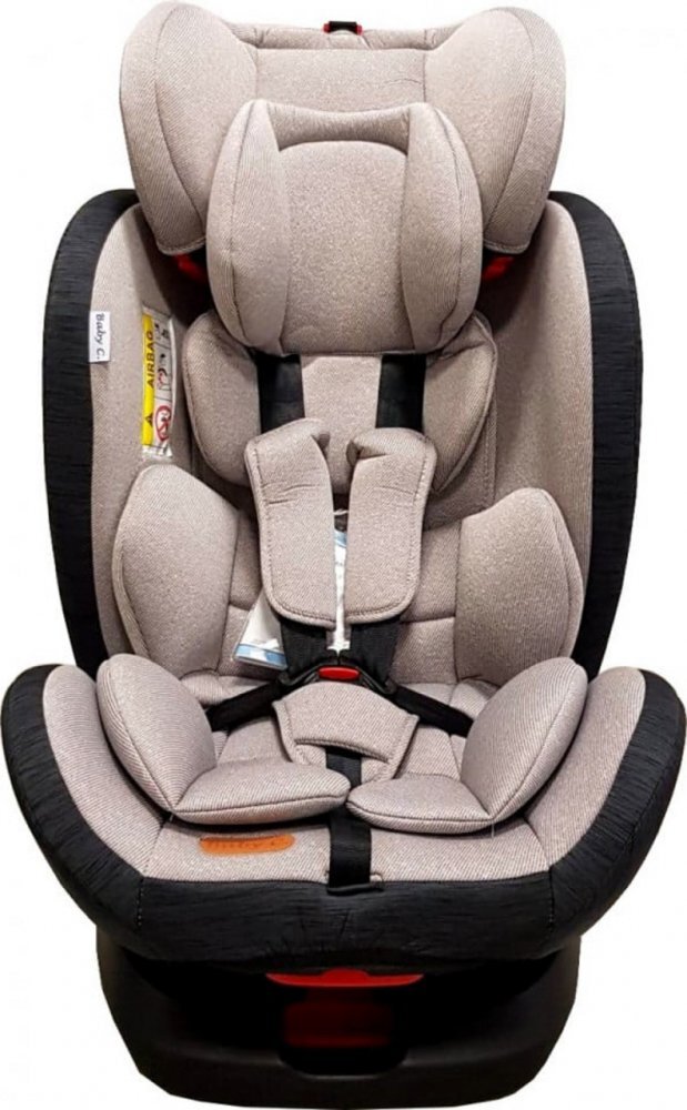 Baby Care Scaun auto cu isofix Motion Seat Gri Rotire 360 grade 0-36 kg Tetiera reglabila Omologare R-129 i-Size Centura in 5 puncte
