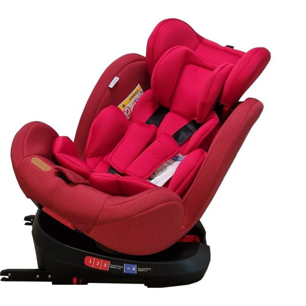 Baby Care Scaun auto cu isofix Motion Seat Rosu Rotire 360 grade 0-36 kg Tetiera reglabila Omologare R-129 i-Size Centura in 5 puncte