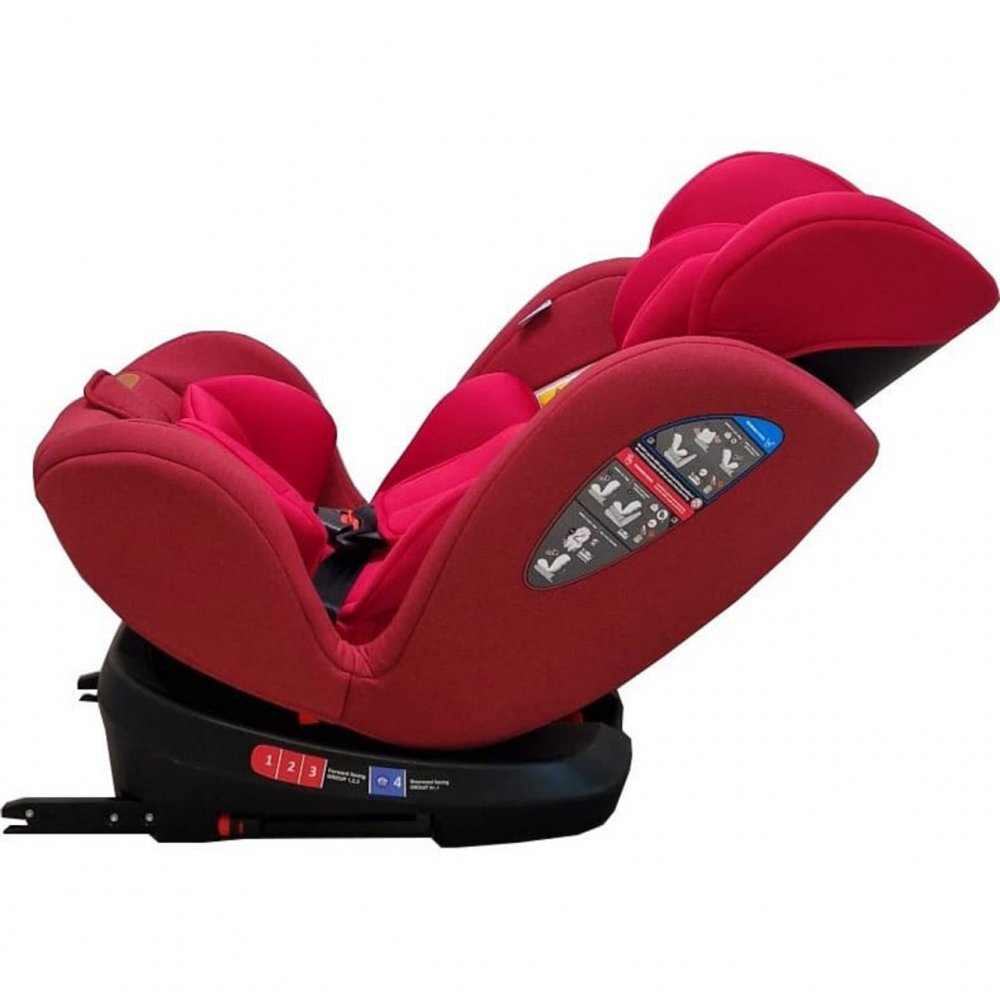 Baby Care Scaun auto cu isofix Motion Seat Rosu Rotire 360 grade 0-36 kg Tetiera reglabila Omologare R-129 i-Size Centura in 5 puncte