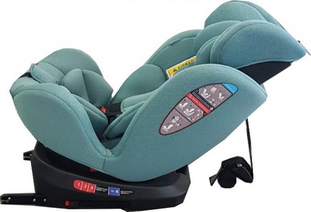 Baby Care Scaun auto cu isofix Motion Seat Verde Rotire 360 grade 0-36 kg Tetiera reglabila Omologare R-129 i-Size Centura in 5 puncte