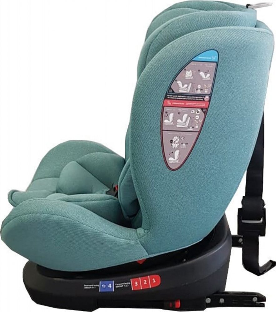 Baby Care Scaun auto cu isofix Motion Seat Verde Rotire 360 grade 0-36 kg Tetiera reglabila Omologare R-129 i-Size Centura in 5 puncte