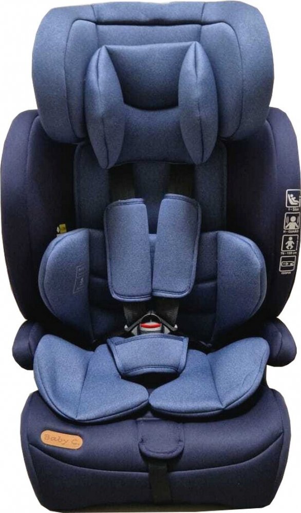 Baby Care Scaun auto cu Isofix Safety Plus Albastru 9-36 kg Omologare R-129 i-Size Tetiera reglabila Sistem de prindere in centura de siguranta Husa detasabila
