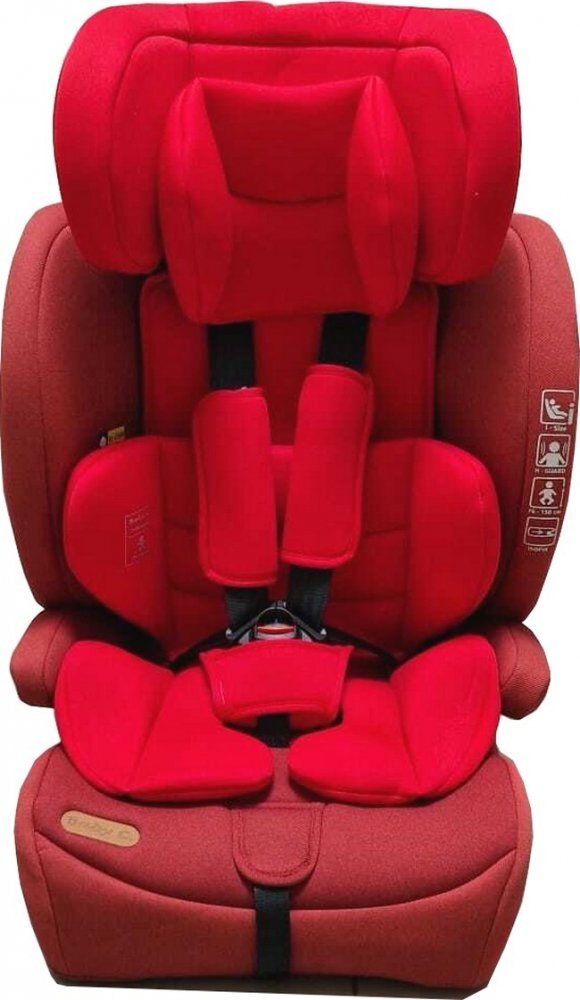 Baby Care Scaun auto cu Isofix Safety Plus Rosu 9-36 kg Omologare R-129 i-Size Tetiera reglabila Sistem de prindere in centura de siguranta Husa detasabila