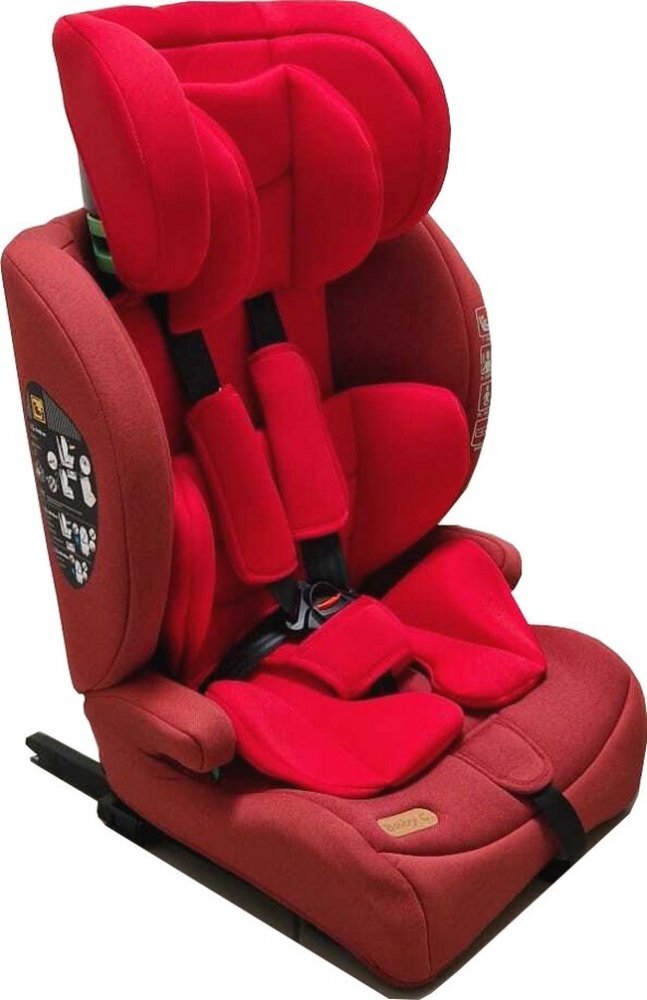 Baby Care Scaun auto cu Isofix Safety Plus Rosu 9-36 kg Omologare R-129 i-Size Tetiera reglabila Sistem de prindere in centura de siguranta Husa detasabila