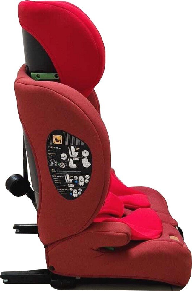 Baby Care Scaun auto cu Isofix Safety Plus Rosu 9-36 kg Omologare R-129 i-Size Tetiera reglabila Sistem de prindere in centura de siguranta Husa detasabila
