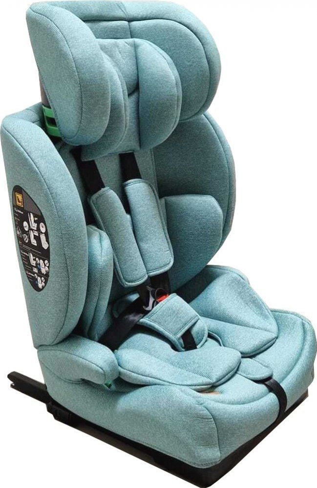 Baby Care Scaun auto cu Isofix Safety Plus Verde Turcoaz 9-36 kg Omologare R-129 i-Size Tetiera reglabila Sistem de prindere in centura de siguranta Husa detasabila