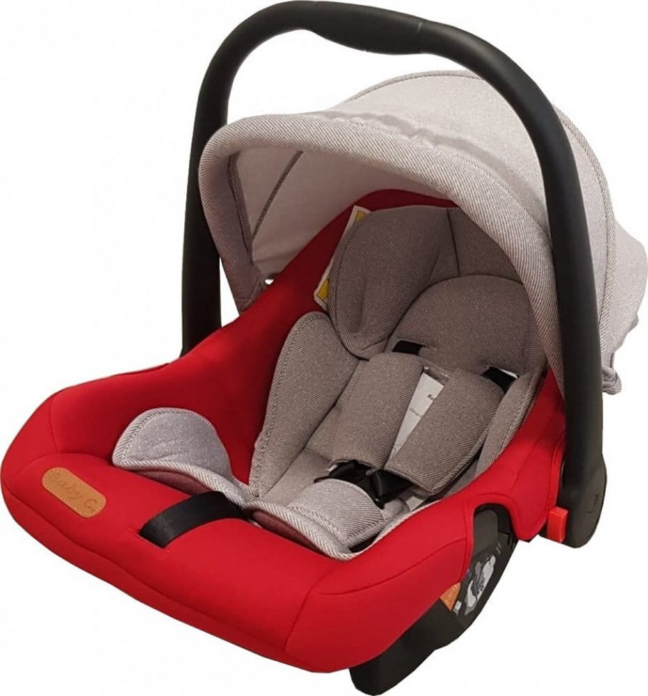 Baby Care Scaun auto Pro Rosu Gri 0-13 kg Maner reglabil Captuseala confortabila Omologare R-129 i-Size