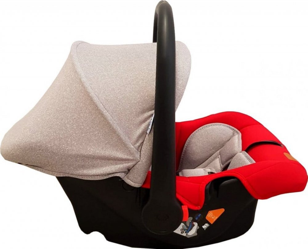 Baby Care Scaun auto Pro Rosu Gri 0-13 kg Maner reglabil Captuseala confortabila Omologare R-129 i-Size