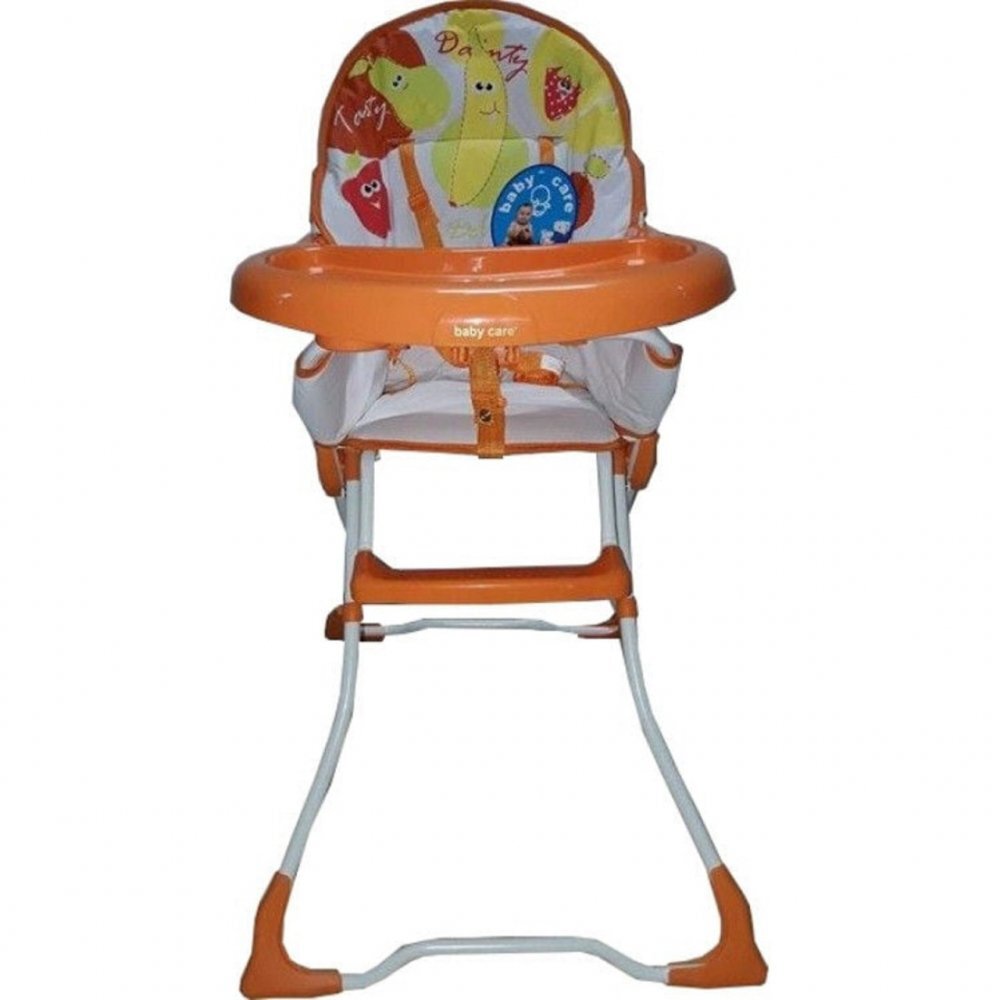 Baby Care Scaun de masa pentru copii Portocaliu pliabil centura de siguranta sezut confortabil masuta detasabila