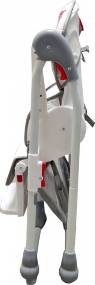 Baby Care Scaun de masa pentru copii si bebe CC Elefanti Gri reglabil in 3 trepte Pliabil Centura de siguranta Sezut confortabil Masuta detasabila Pozitie somn Cosulet de depozitare