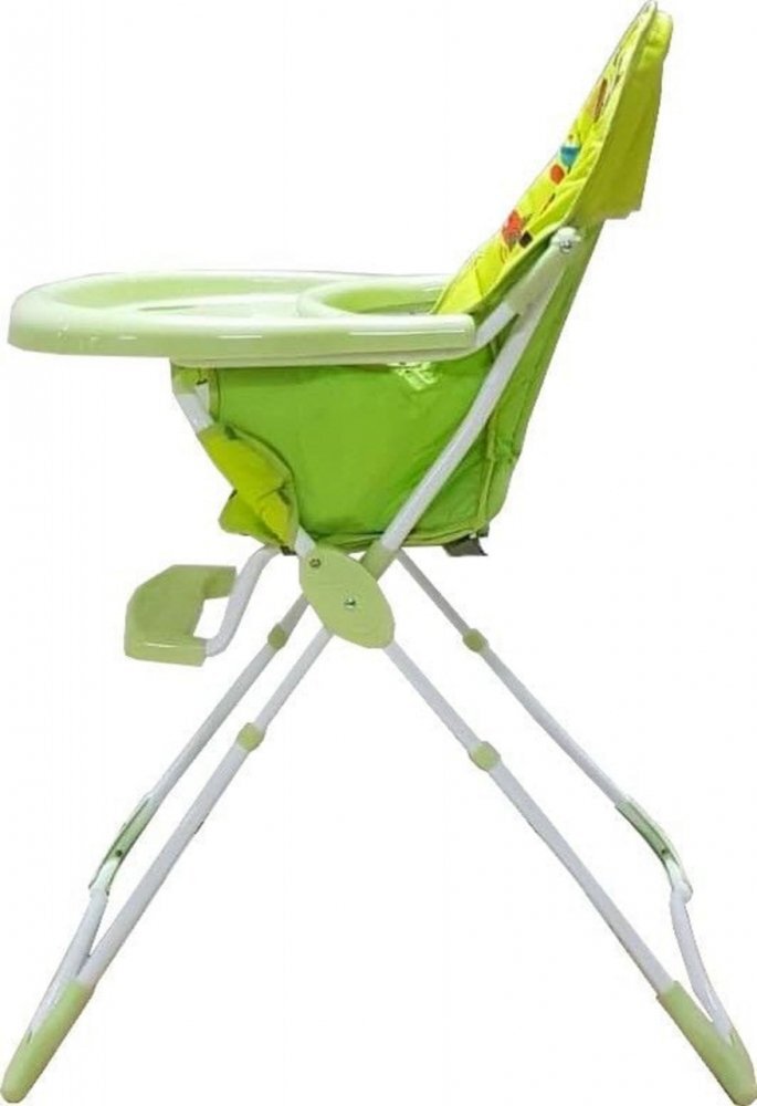 Baby Care Scaun de masa pentru copii si bebe CH Pliabil Centura de siguranta Sezut confortabil Masuta detasabila Model Prietenii din Padure Verde