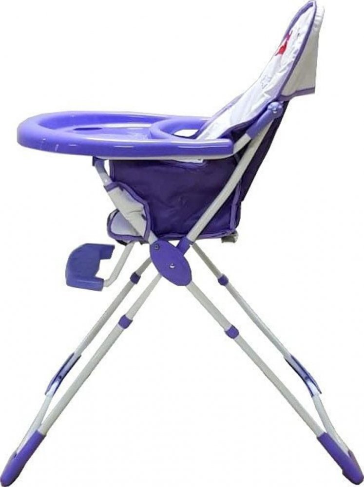 Baby Care Scaun de masa pentru copii si bebe CH Pliabil Centura de siguranta Sezut confortabil Masuta detasabila Model Ursulet Mov