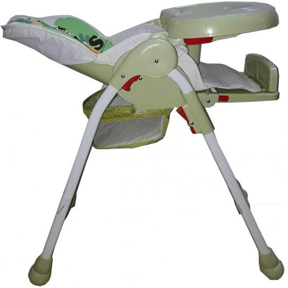 Baby Care Scaun de masa pentru copii Verde reglabil in 3 trepte pliabil centura de siguranta sezut confortabil masuta detasabila