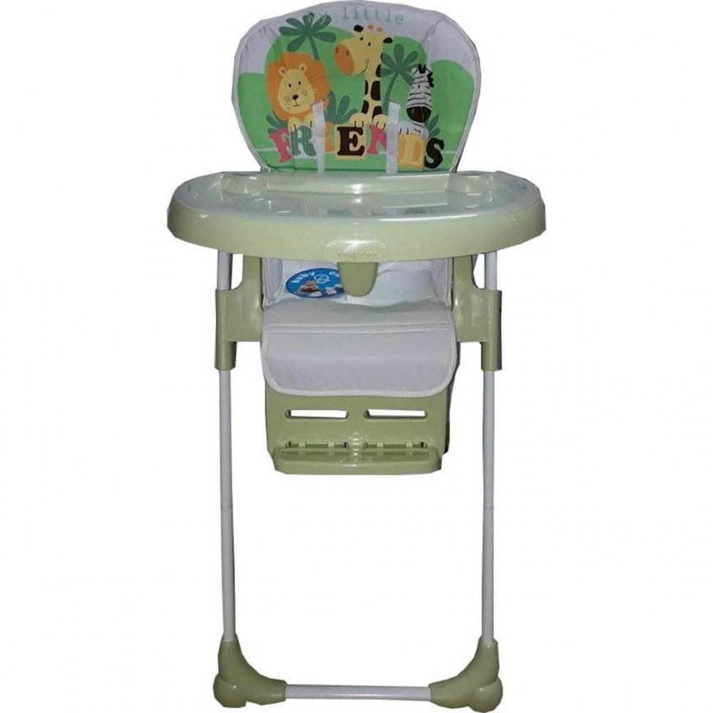 Baby Care Scaun de masa pentru copii Verde reglabil in 3 trepte pliabil centura de siguranta sezut confortabil masuta detasabila