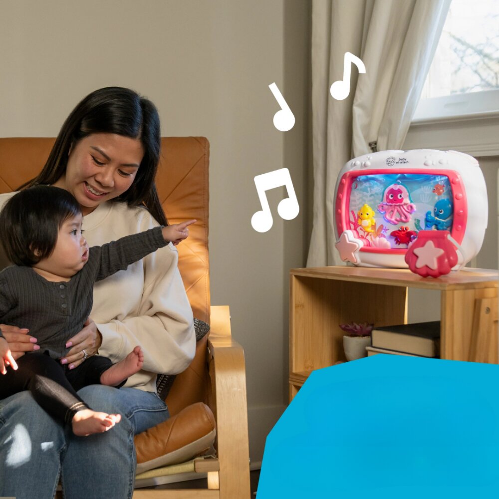 Baby Einstein Jucarie muzicala pentru patut Sea Dreams Soother Pink