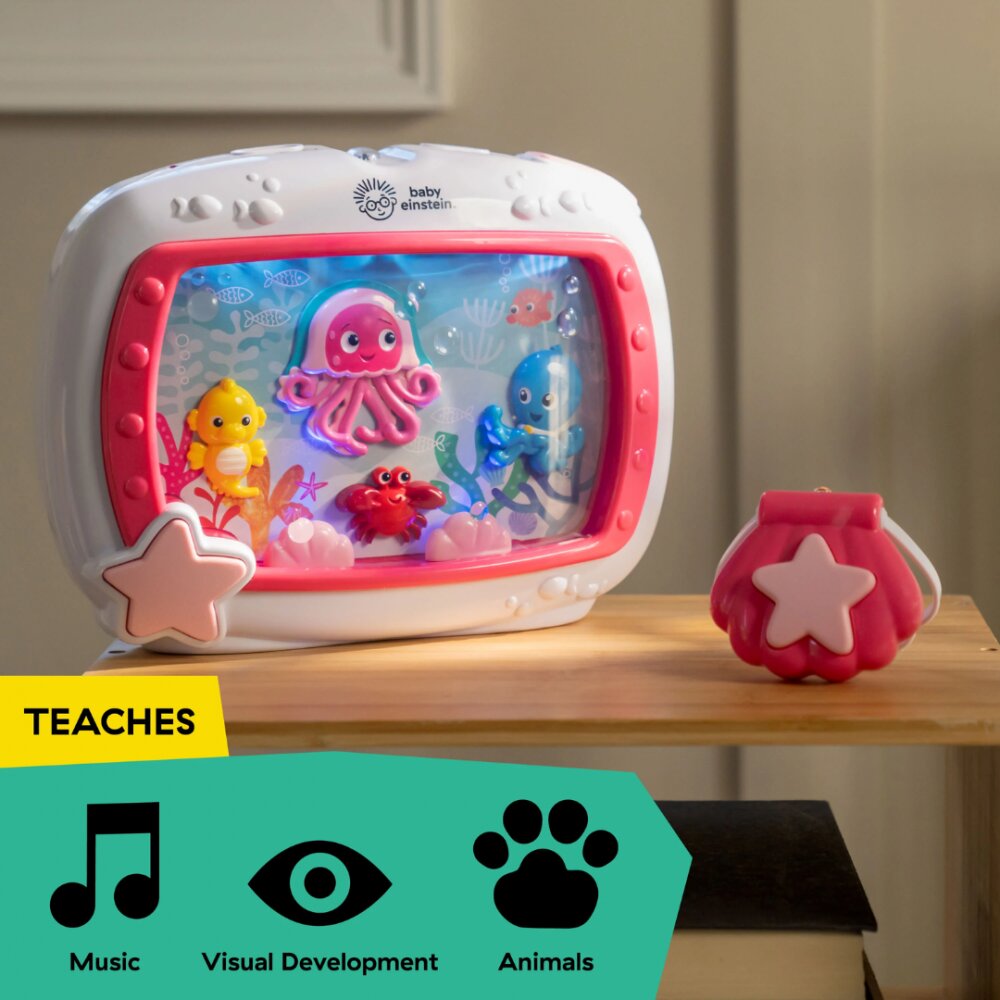 Baby Einstein Jucarie muzicala pentru patut Sea Dreams Soother Pink