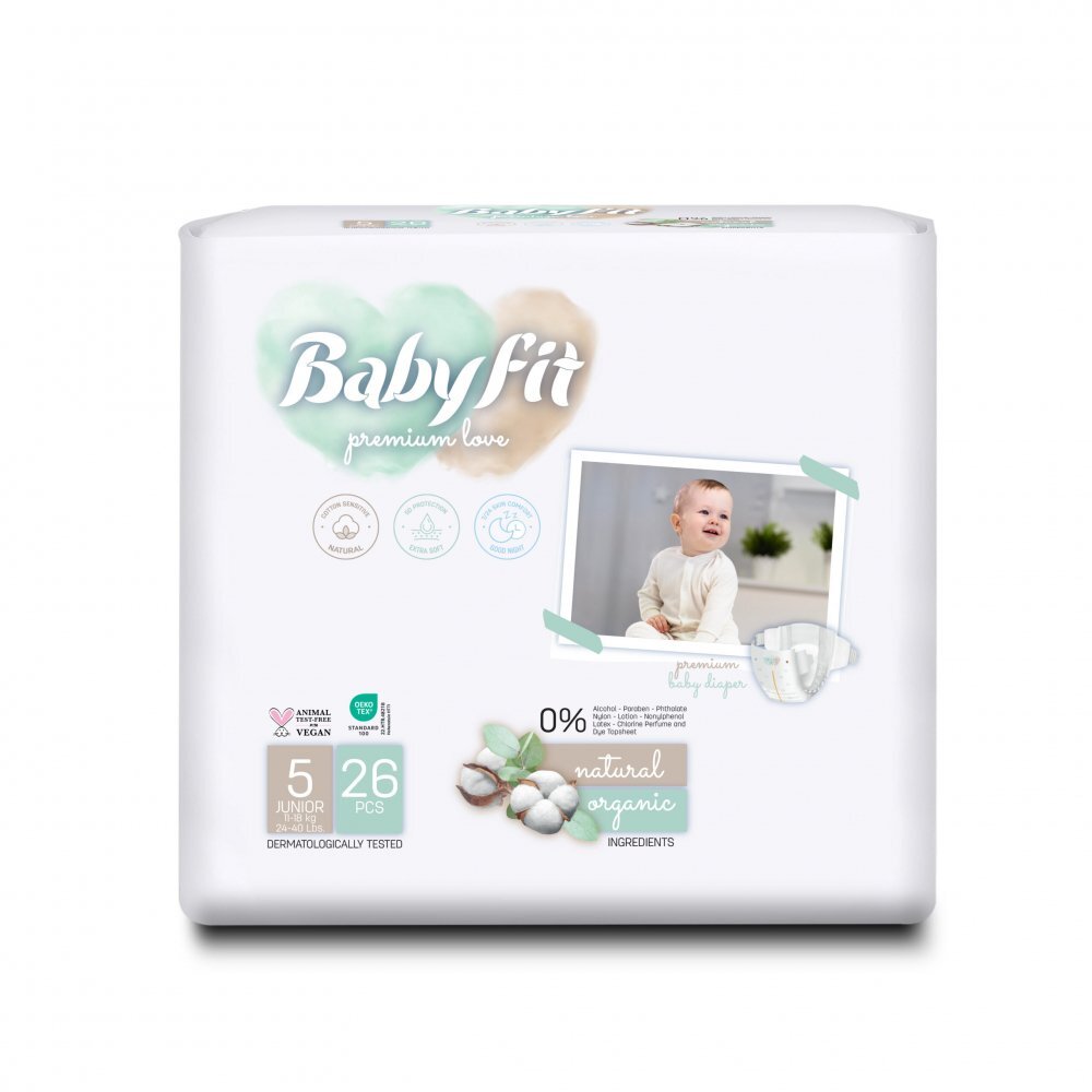 BABY FIT Scutece bebelusi nr. 5 Junior x 26 buc Eco