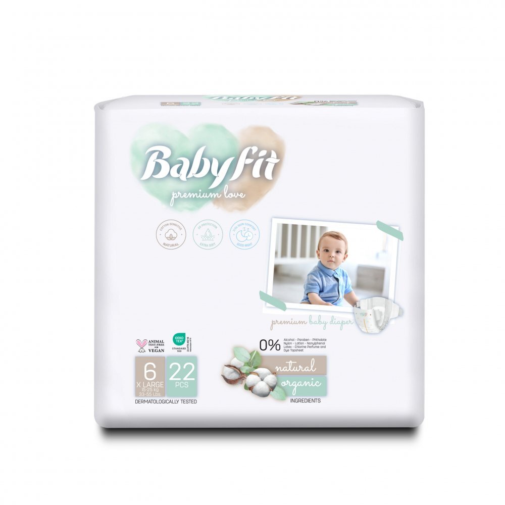 BABY FIT Scutece bebelusi nr. 6 XL x 22 buc Eco