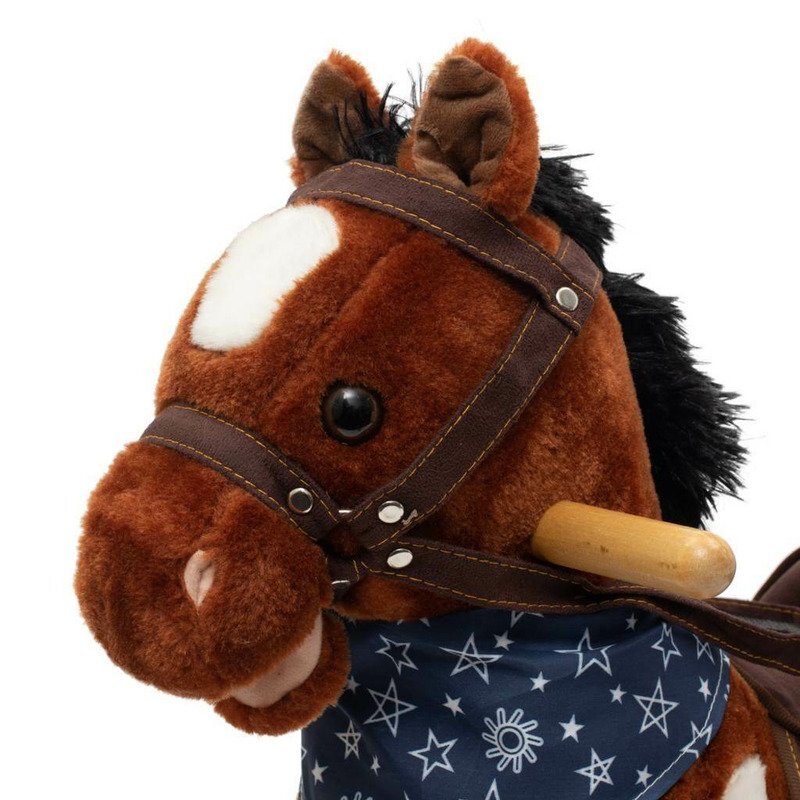 BABY MIX Calut balansoar din plus cu melodie de cowboy si efect de galop Arthur maro deschis