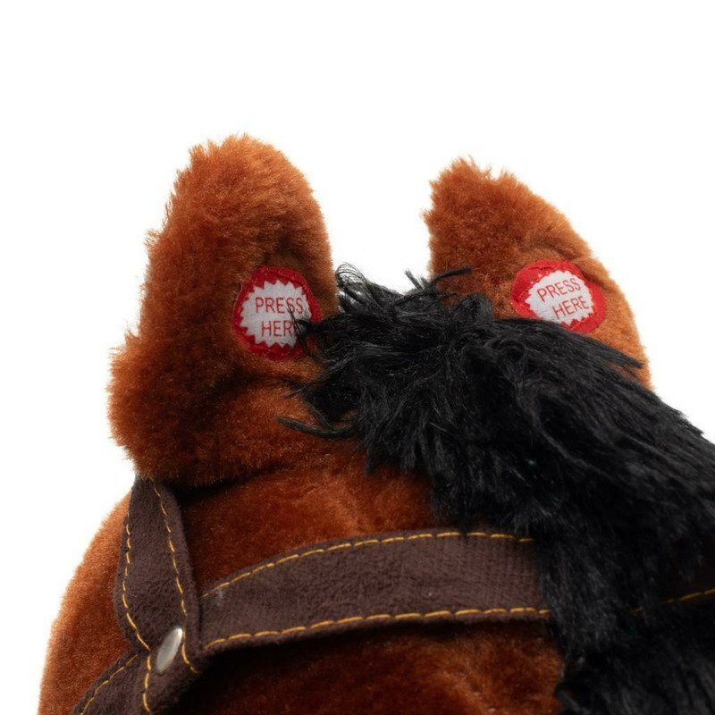 BABY MIX Calut balansoar din plus cu melodie de cowboy si efect de galop Arthur maro deschis
