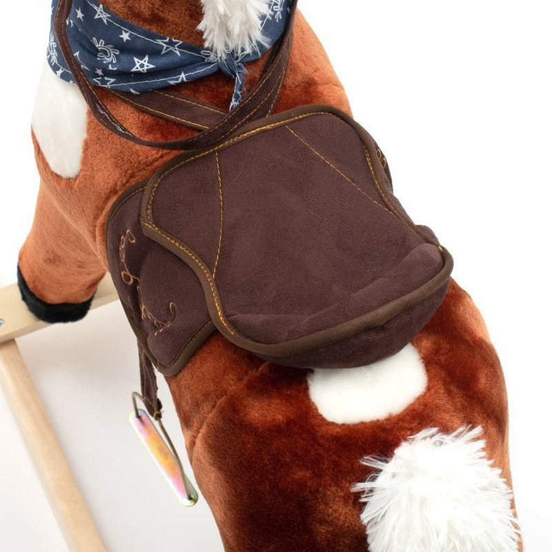 BABY MIX Calut balansoar din plus cu melodie de cowboy si efect de galop Maro inchis