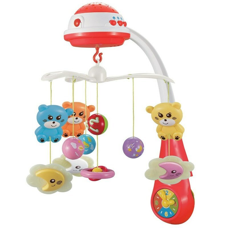 BABY MIX Carusel muzical cu proiectii si sunete Red