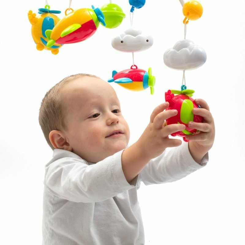 BABY MIX Carusel muzical pentru patut bebelusi Blue