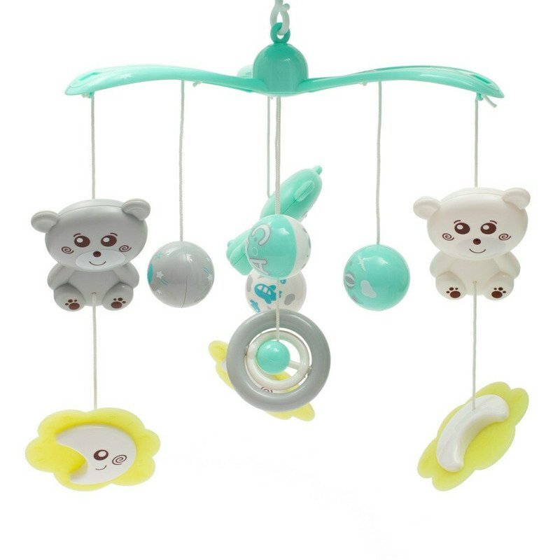 BABY MIX Carusel muzical pentru patut bebelusi Mint