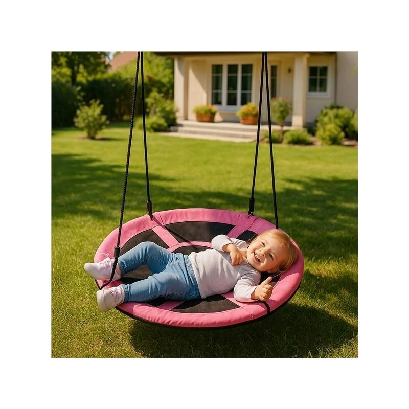 BABY MIX Leagan tip cuib 100 cm Nest Swing Pink greutate suportata 150 kg