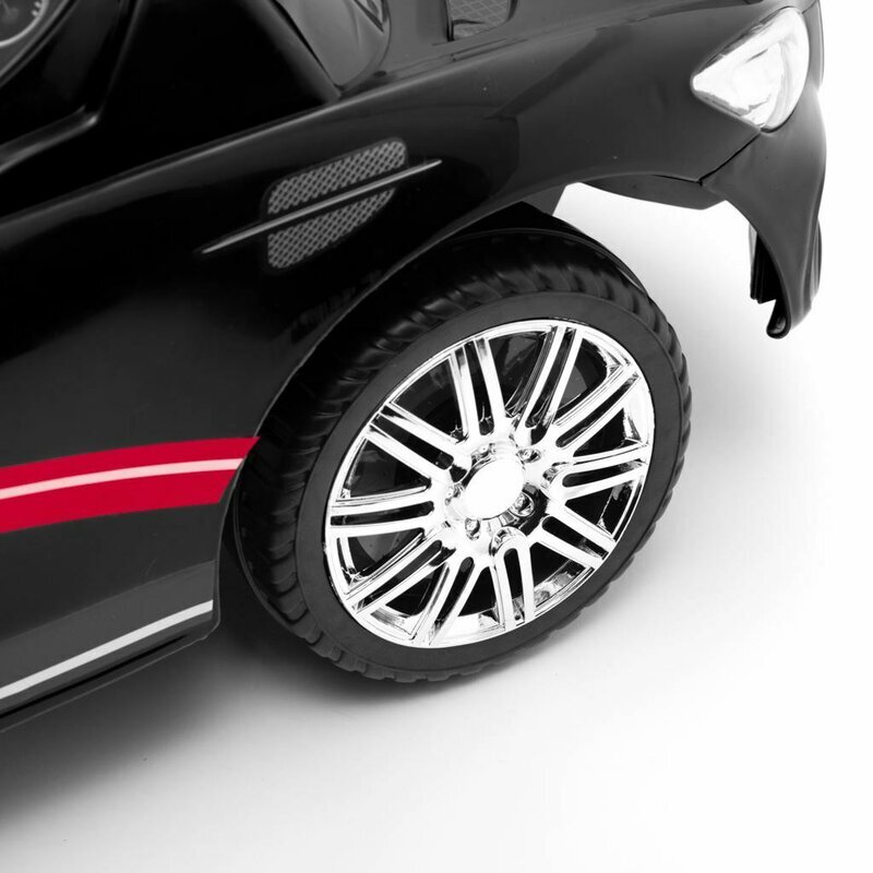 BABY MIX Masinuta de impins Racer Black cu sunete suport jucarii sub sezut si spatar confortabil 12 luni+ greutate admisa 25 km