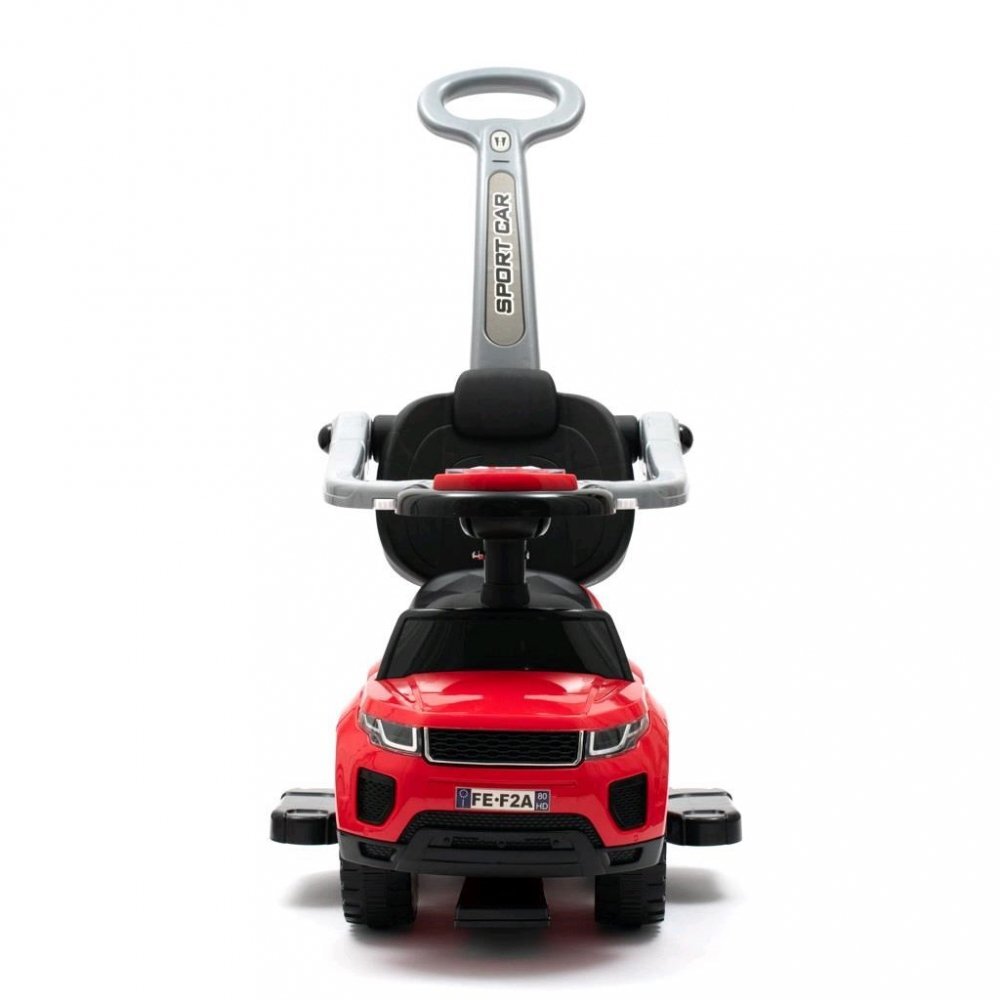 BABY MIX Masinuta fara pedale transformabila 3in1 cu maner parental detasabilbara de siguranta suport picioaresistem antirasturnarespatiu de depozitareroti EVA si muzica Sport Car SUV Pink