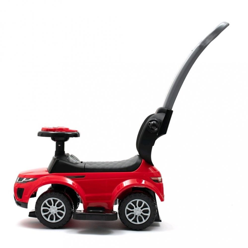 BABY MIX Masinuta fara pedale transformabila 3in1 cu maner parental detasabilbara de siguranta suport picioaresistem antirasturnarespatiu de depozitareroti EVA si muzica Sport Car SUV Pink
