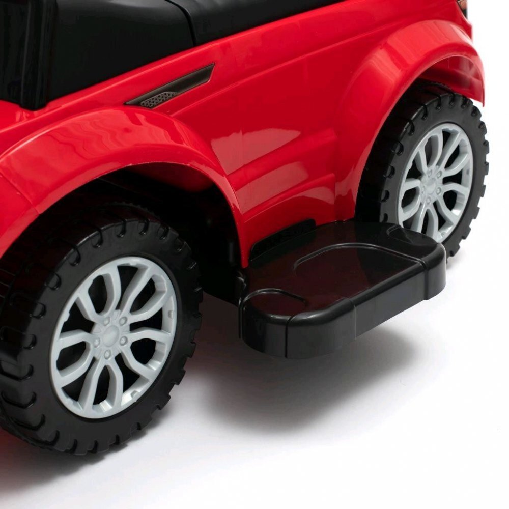 BABY MIX Masinuta fara pedale transformabila 3in1 cu maner parental detasabilbara de siguranta suport picioaresistem antirasturnarespatiu de depozitareroti EVA si muzica Sport Car SUV Pink