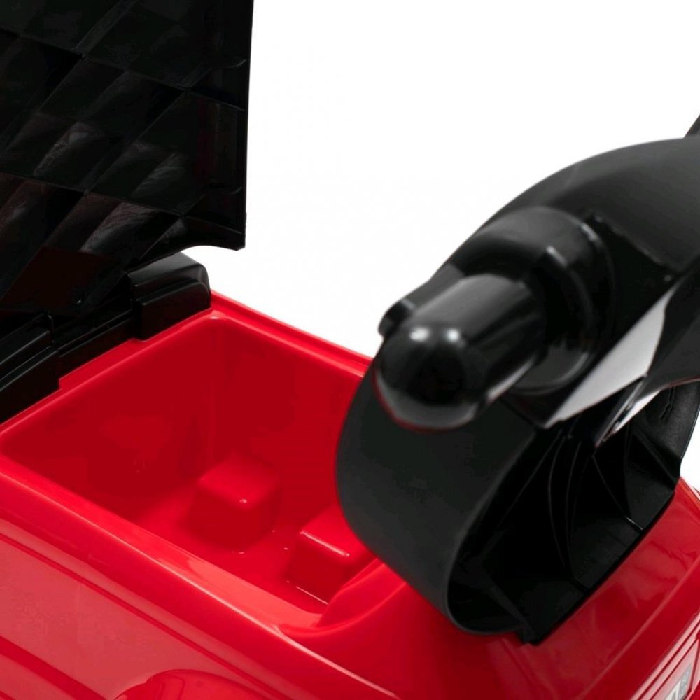 BABY MIX Masinuta fara pedale transformabila 3in1 cu maner parental detasabilbara de siguranta suport picioaresistem antirasturnarespatiu de depozitareroti EVA si muzica Sport Car SUV Red