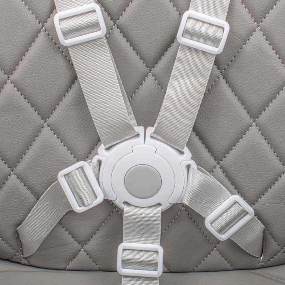 BABY MIX Scaun de masa 2in1 transformabil in scaunel clasic cu cos pentru accesoriihusa detasabilatavita dubla detasabilacentura de siguranta si suport picioare Freja Wooden Dark Grey