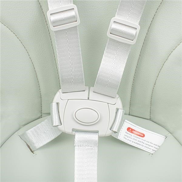 BABY MIX Scaun de masa 2in1 transformabil in scaunel clasic cu cos pentru accesoriihusa detasabilatavita dubla detasabilacentura de siguranta si suport picioare Nora Dusty Green