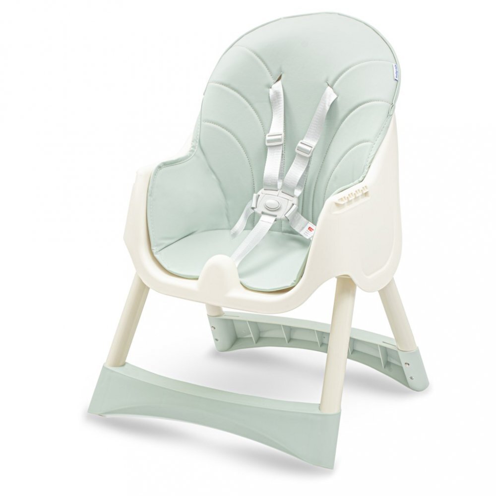 BABY MIX Scaun de masa 2in1 transformabil in scaunel clasic cu cos pentru accesoriihusa detasabilatavita dubla detasabilacentura de siguranta si suport picioare Nora Dusty Green